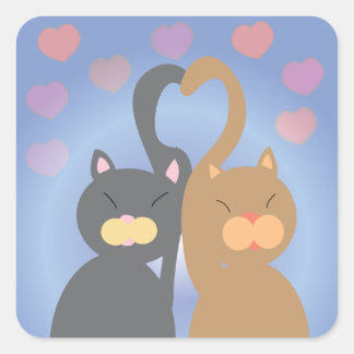 Liebe Quadratischer Aufkleber