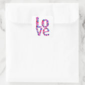 LIEBE QUADRATISCHER AUFKLEBER (Tasche)