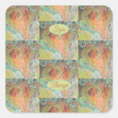 Liebe Quadratischer Aufkleber (Vorderseite)