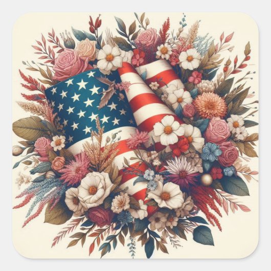 Liebe Quadratischer Aufkleber (Vorderseite)