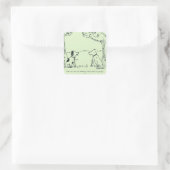 Liebe Quadratischer Aufkleber (Tasche)