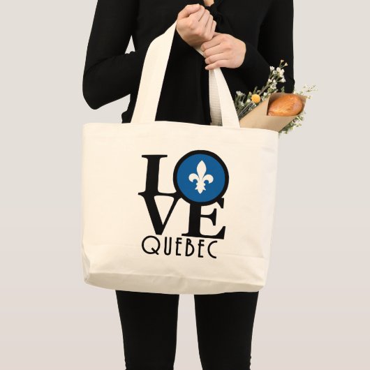 LIEBE Quebec Jumbo Stoffbeutel (Vorderseite (Produkt))