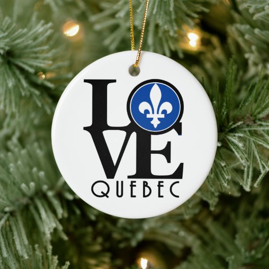 LIEBE Quebec Keramik Ornament (Baum)