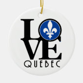LIEBE Quebec Keramik Ornament (Vorne)