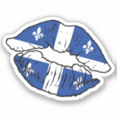 Liebe Quebec Quebecer Lipstick Aufkleber (Vorderseite)