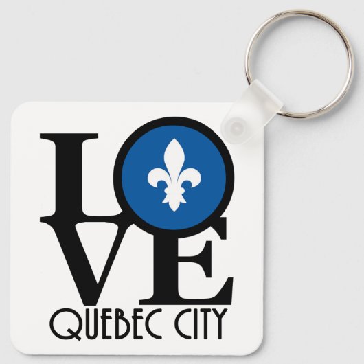 LIEBE Quebec Schlüsselanhänger (Rückseite)