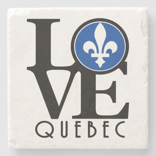 LIEBE Quebec Steinuntersetzer (Vorderseite)