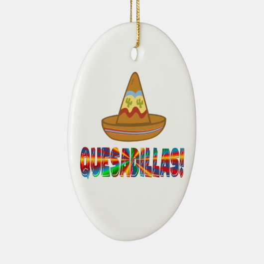 Liebe Quesadilla Keramik Ornament (Rechts)