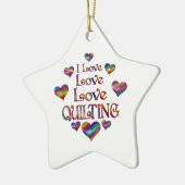 Liebe Quilting Keramik Ornament (Links)