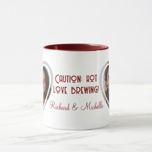 Liebe Quote Custom Heart Shaped Foto I Names Red Tasse (Zentrum)