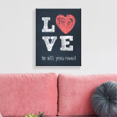 Liebe Quote Typografie Leinwanddruck (Insitu (Wohnzimmer))