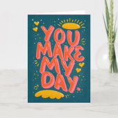 Liebe Quote Valentines Typografie blaue Karte (Vorderseite)