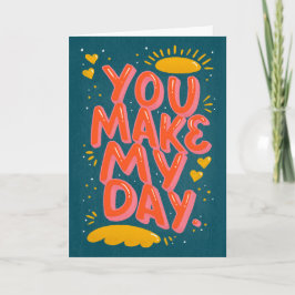 Liebe Quote Valentines Typografie blaue Karte