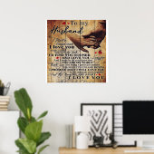 Liebe Quotes-Geschenk | An mein Ehemann anwesend | Poster (Heimbüro)