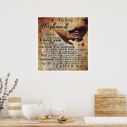 Liebe Quotes-Geschenk | An mein Ehemann anwesend | Poster (Küche)