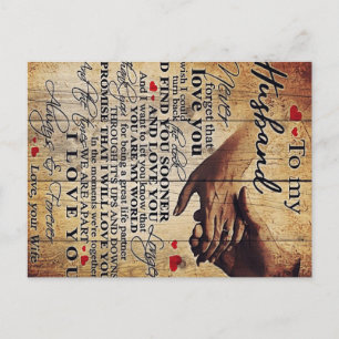 Liebe Quotes-Geschenk An mein Ehemann anwesend Postkarte