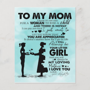 Liebe Quotes-Geschenk   An meine Mama anwesend   Flyer