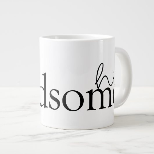 Liebe Quotes V Jumbo-Tasse (Vorderseite Rechts)