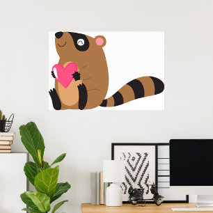Liebe Raccoon Poster