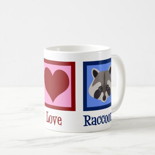 Liebe Raccoons Kaffeetasse (VorderseiteRechts)