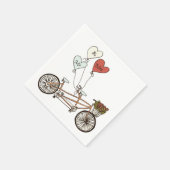 Liebe Rad Mr. & Mrs. Paper Serviette (Ecke)