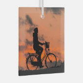 Liebe Radfahren für sie Ornament Aus Glas (Vorderseite Rechts)