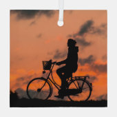 Liebe Radfahren für sie Ornament Aus Glas (Rückseite)