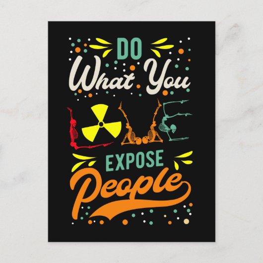 Liebe Radiology Spaß Skeleton Xray Radiologin Postkarte (Vorderseite)