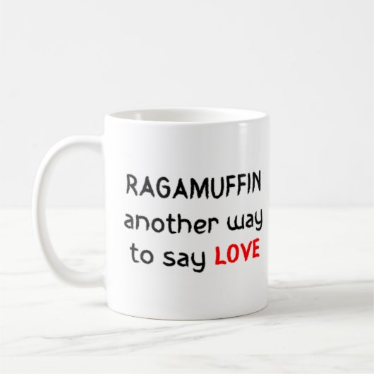 Liebe ragamuffin kaffeetasse (Links)