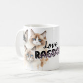 Liebe Ragdoll Cat Kaffeetasse (Vorderseite Links)