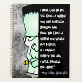 Liebe & Rage Frankensteins Monster, Shelley Quote Planer (Vorderseite)