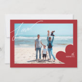 Liebe Rahmen Foto Valentine Karten (Vorderseite)