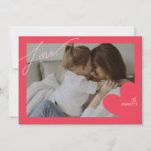 Liebe Rahmen Foto Valentine Karten (Vorderseite)