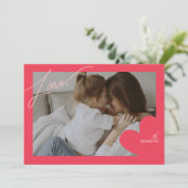 Liebe Rahmen Foto Valentine Karten (Stehend Vorderseite)