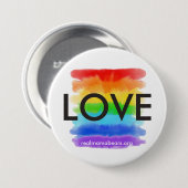 Liebe Rainbow Button (Vorne & Hinten)