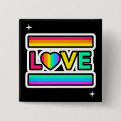 Liebe Rainbow Button (Vorderseite)