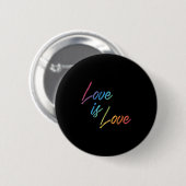 Liebe Rainbow Color Niedlich Happy Positive Quote Button (Vorne & Hinten)