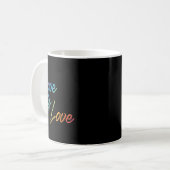 Liebe Rainbow Color Niedlich Happy Positive Quote  Kaffeetasse (Vorderseite Links)