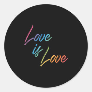Liebe Rainbow Color Niedlich Happy Positive Quote  Runder Aufkleber
