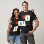 Liebe Rainbow Colors Modern Letter Art Design T-Shirt (Unisex)
