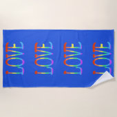 Liebe Rainbow Colors Word Strandtücher (Vorderseite)