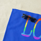 Liebe Rainbow Colors Word Strandtücher (Beispiel)