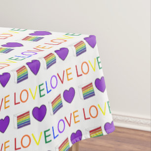 LIEBE Rainbow Gay Pride Cake LGBT Hochzeitsdekor Tischdecke