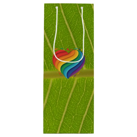 Liebe Rainbow Geschenktüte Für Weinflaschen (Vorderseite)