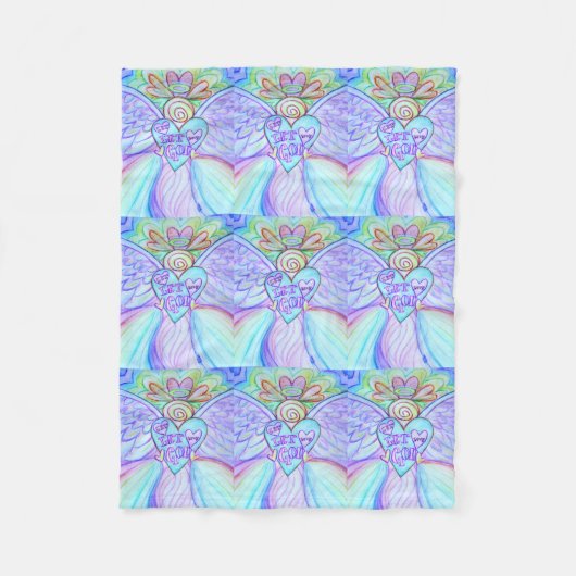Liebe Rainbow Guardian Angel Custom Fleece Blanket (Vorderseite)