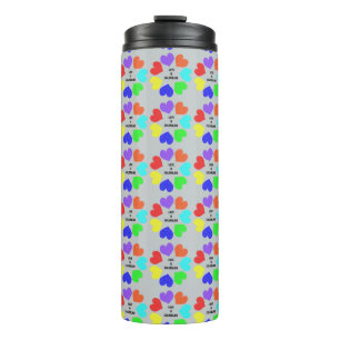Liebe Rainbow Hearmal Thermal Tumbler Thermosbecher