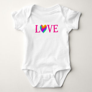 LIEBE Rainbow Heart Baby Bodysuit Strampler
