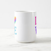 LIEBE Rainbow Heart Kaffeetasse (Mittel)