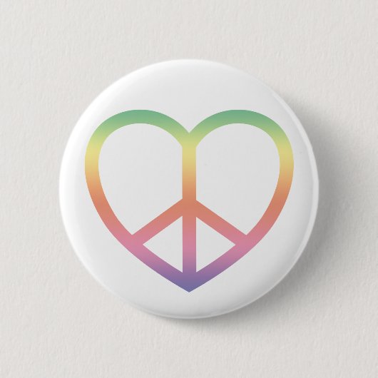 Liebe Rainbow Herztasten Button (Vorderseite)