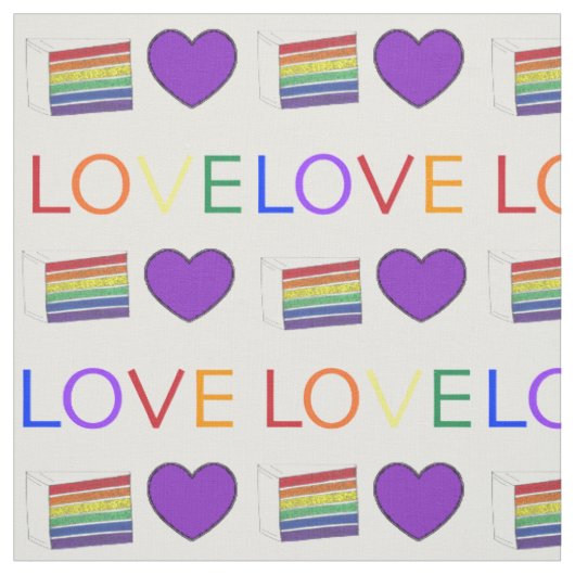 LIEBE Rainbow Layer Wedgecake Slice Price Herz Stoff (Muster)